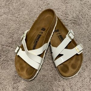 White Patent Leather Birkenstocks
